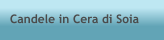Candele in Cera di Soia